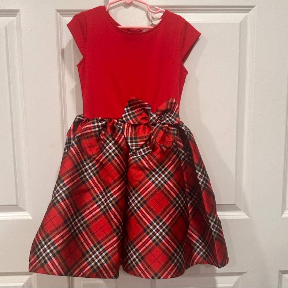 H&M Red Plaid Formal Kids Dress